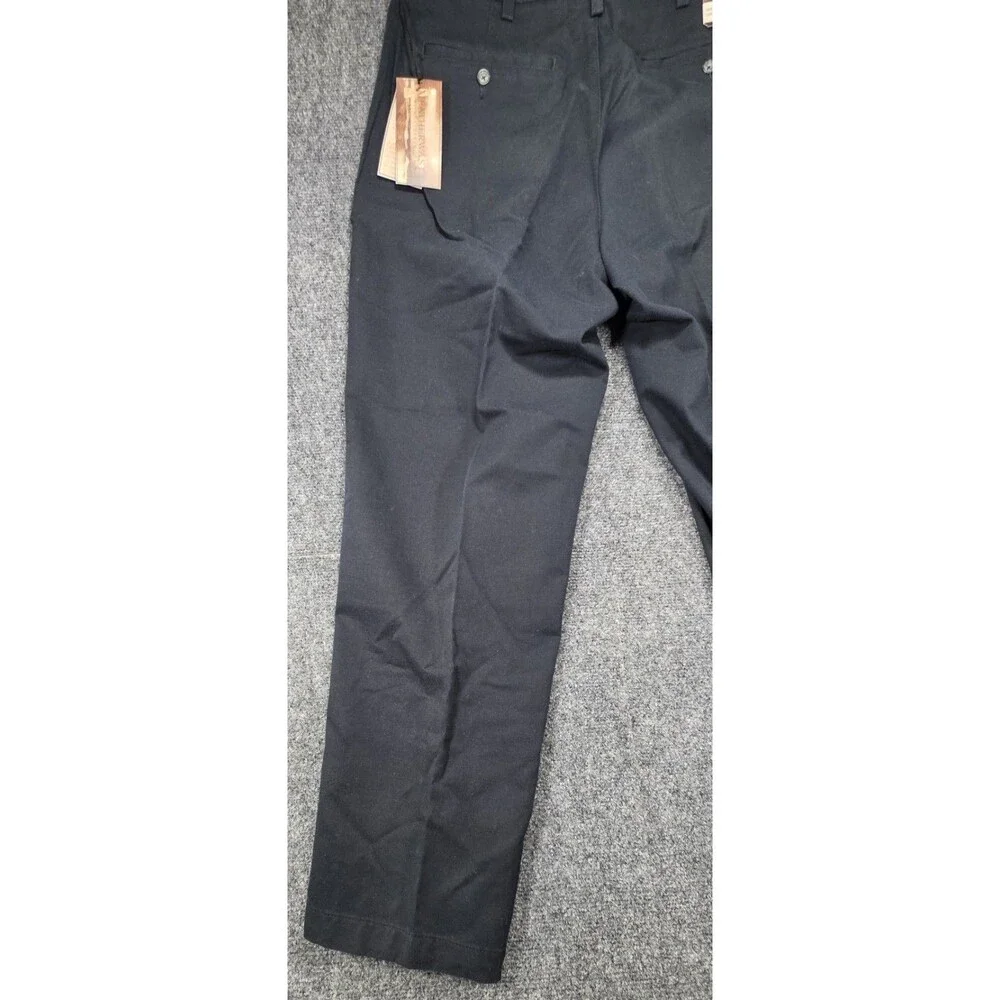 Weatherproof Black Flat Front Chino Pants NWT 36x30 Classic Fit Casual - Picture 11 of 13